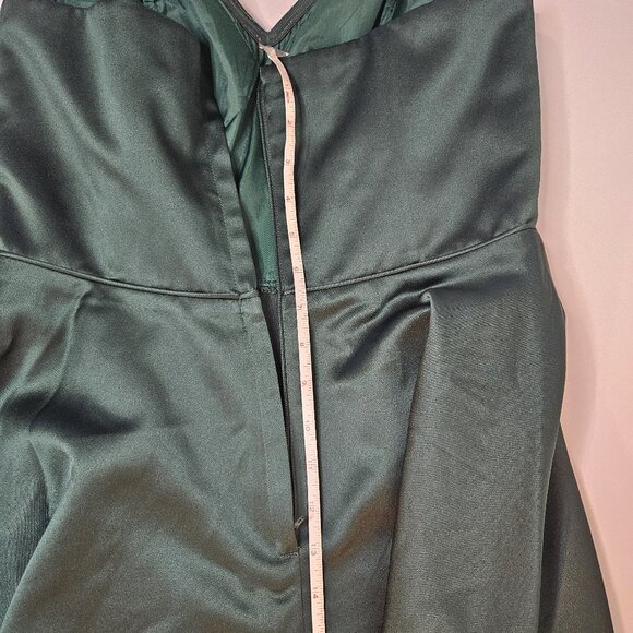 Womens Sweetheart Neckline Ruffled Whimsical Glam Strapless Dress Sz 7 HOCO GRN - Picture 12 of 16